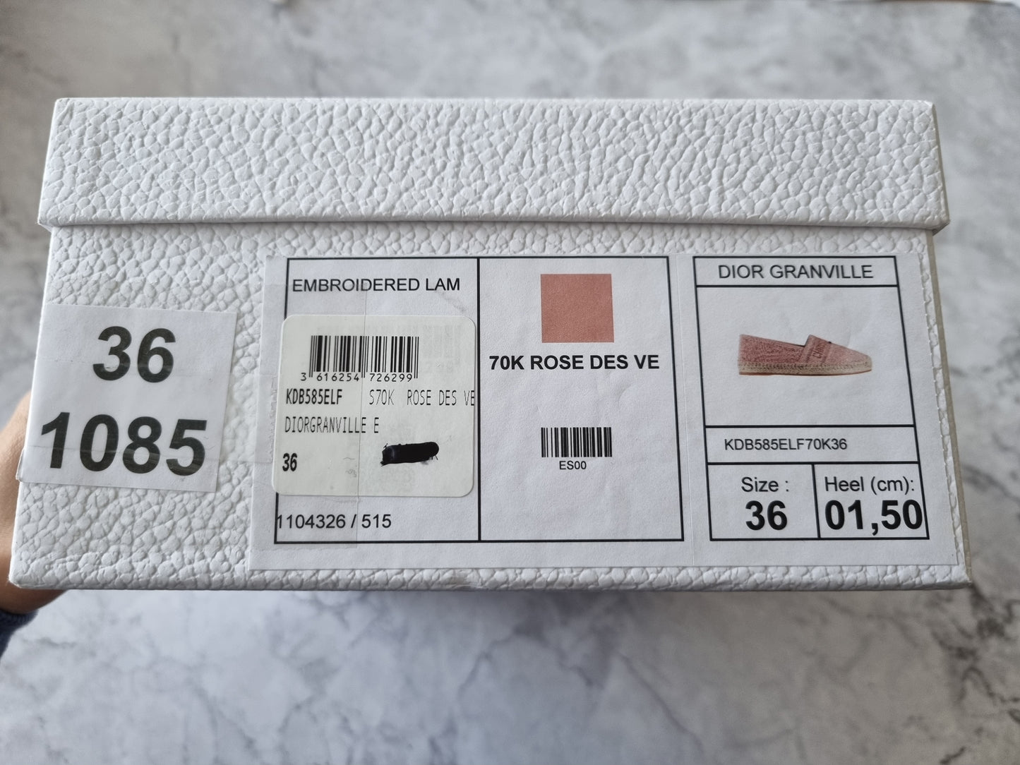 Dior Espradilles Pink - Größe 36 (Passt Größe EU37)