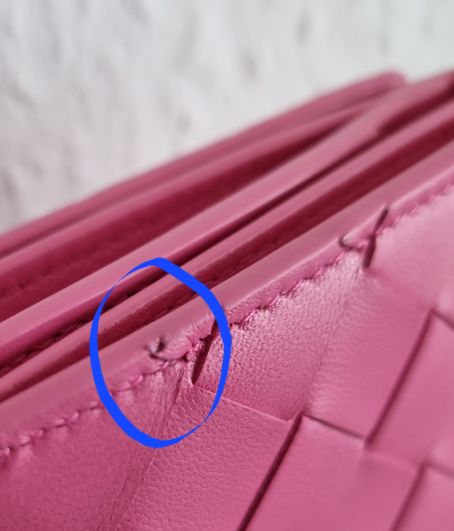 Bottega Veneta lange Geldbörse/Portemonnaie - Intrecciato - Pink