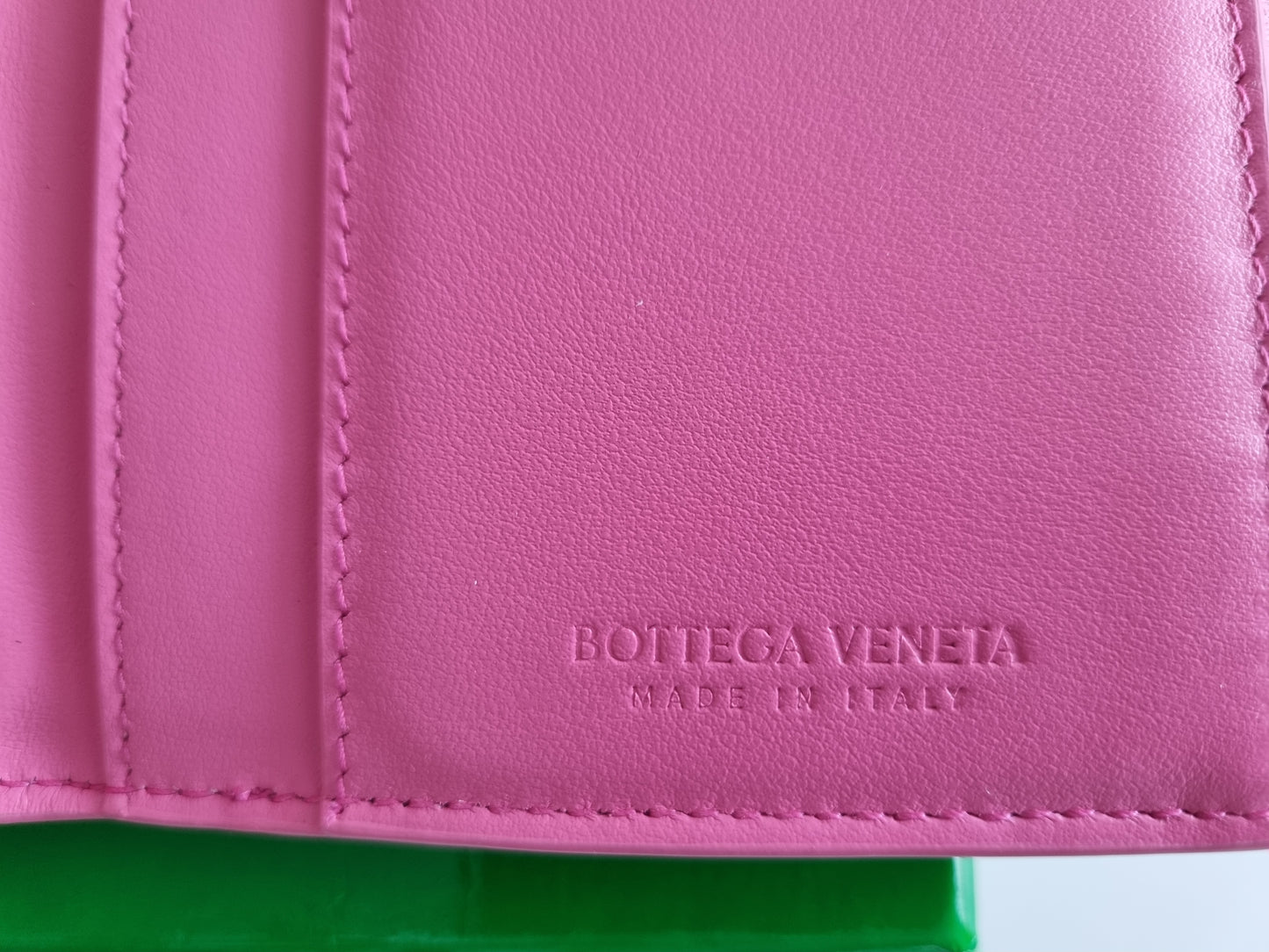 Bottega Veneta lange Geldbörse/Portemonnaie - Intrecciato - Pink