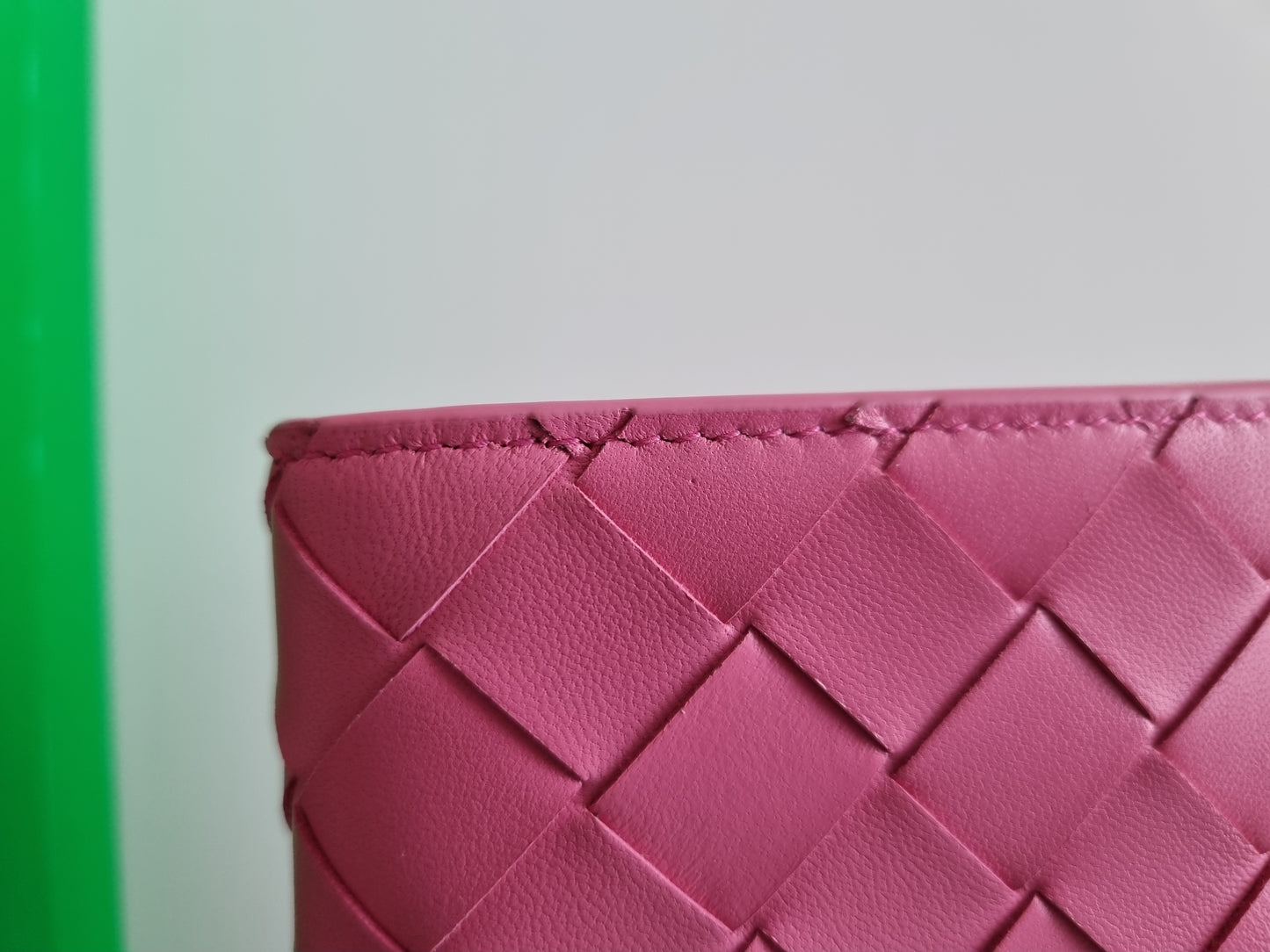 Bottega Veneta lange Geldbörse/Portemonnaie - Intrecciato - Pink