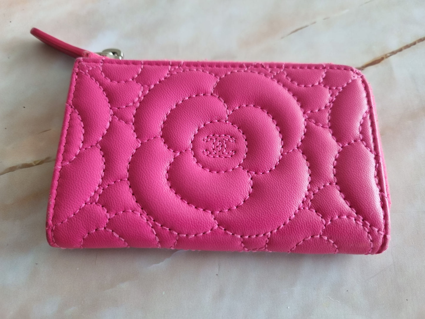 Chanel Schlüsseletui Camellia - Fuchsia/Pink