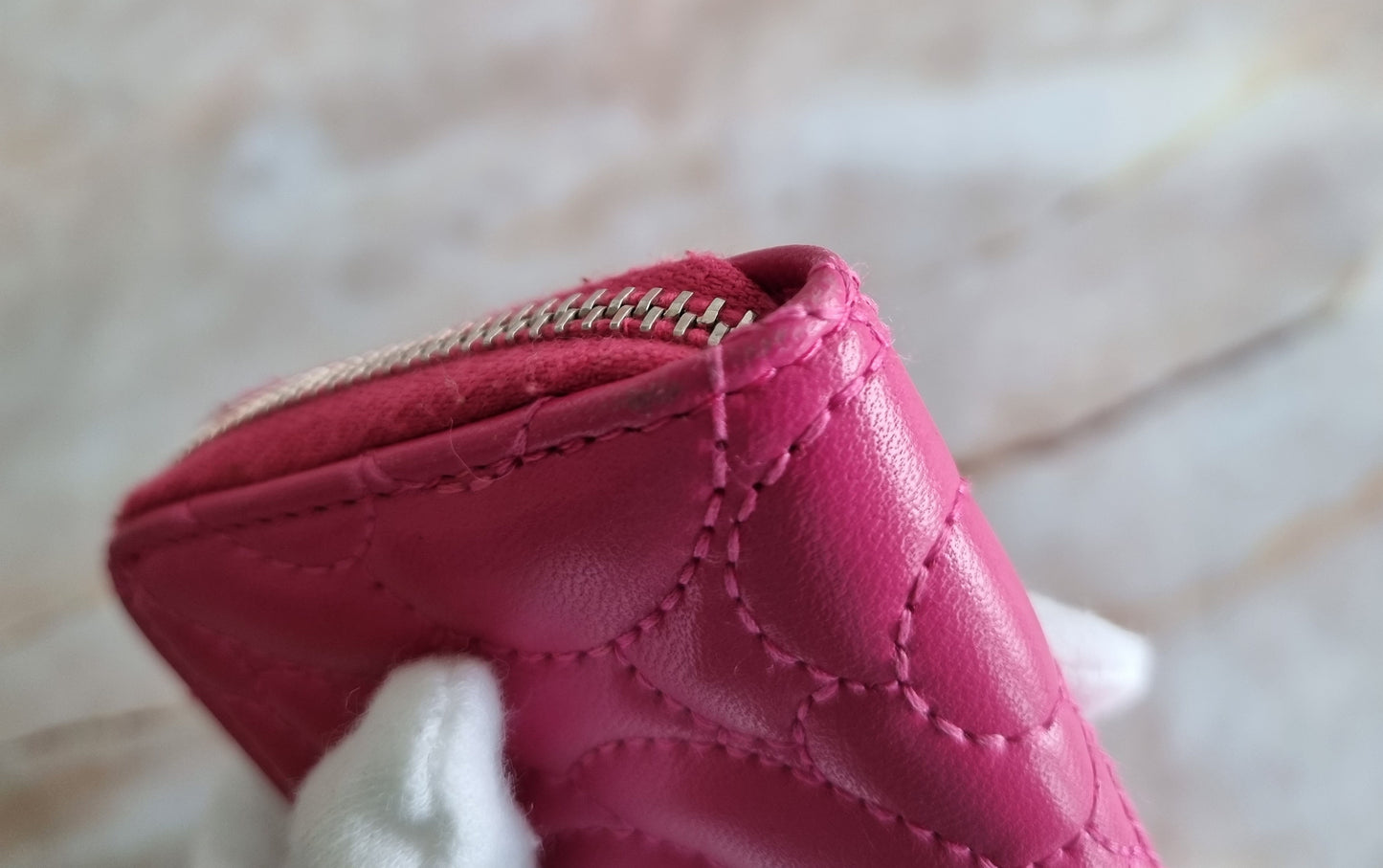 Chanel Schlüsseletui Camellia - Fuchsia/Pink