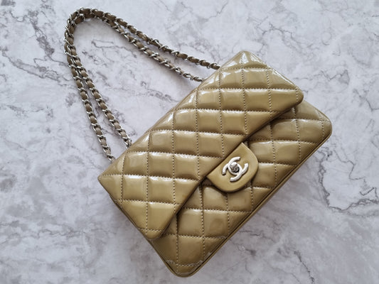 Chanel Pattentasche/Flap Bag - Beige, Medium