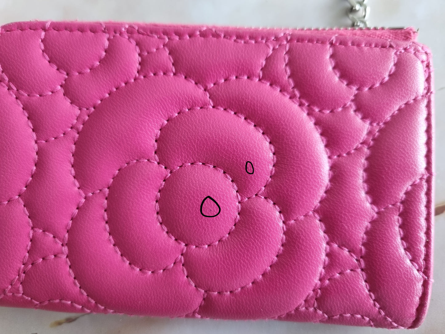 Chanel Schlüsseletui Camellia - Fuchsia/Pink