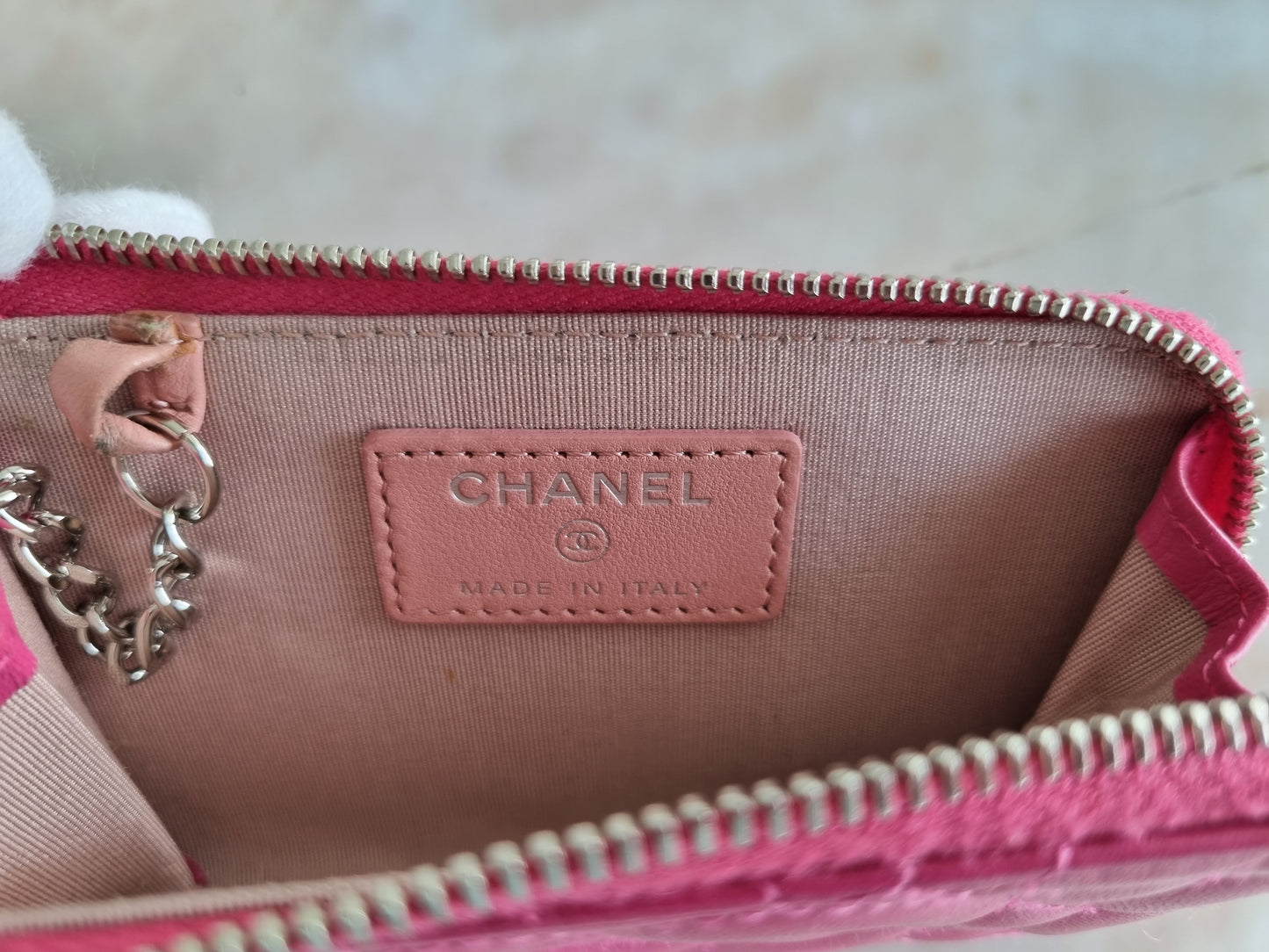 Chanel Schlüsseletui Camellia - Fuchsia/Pink