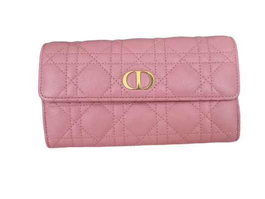 Dior Langes Portemonnaie Caro Orchid - Pink