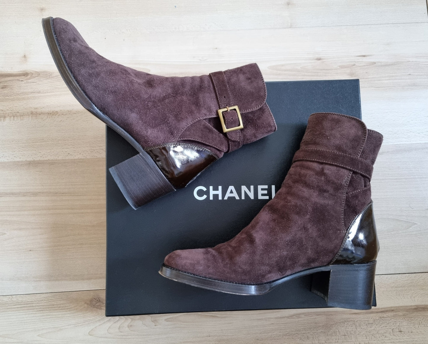 Chanel Stiefel aus Leder - Größe 36/37 - Braun