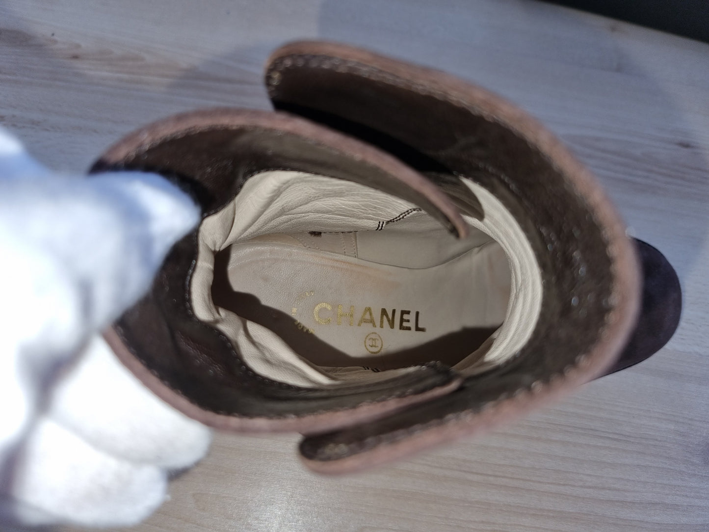 Chanel Stiefel aus Leder - Größe 36/37 - Braun