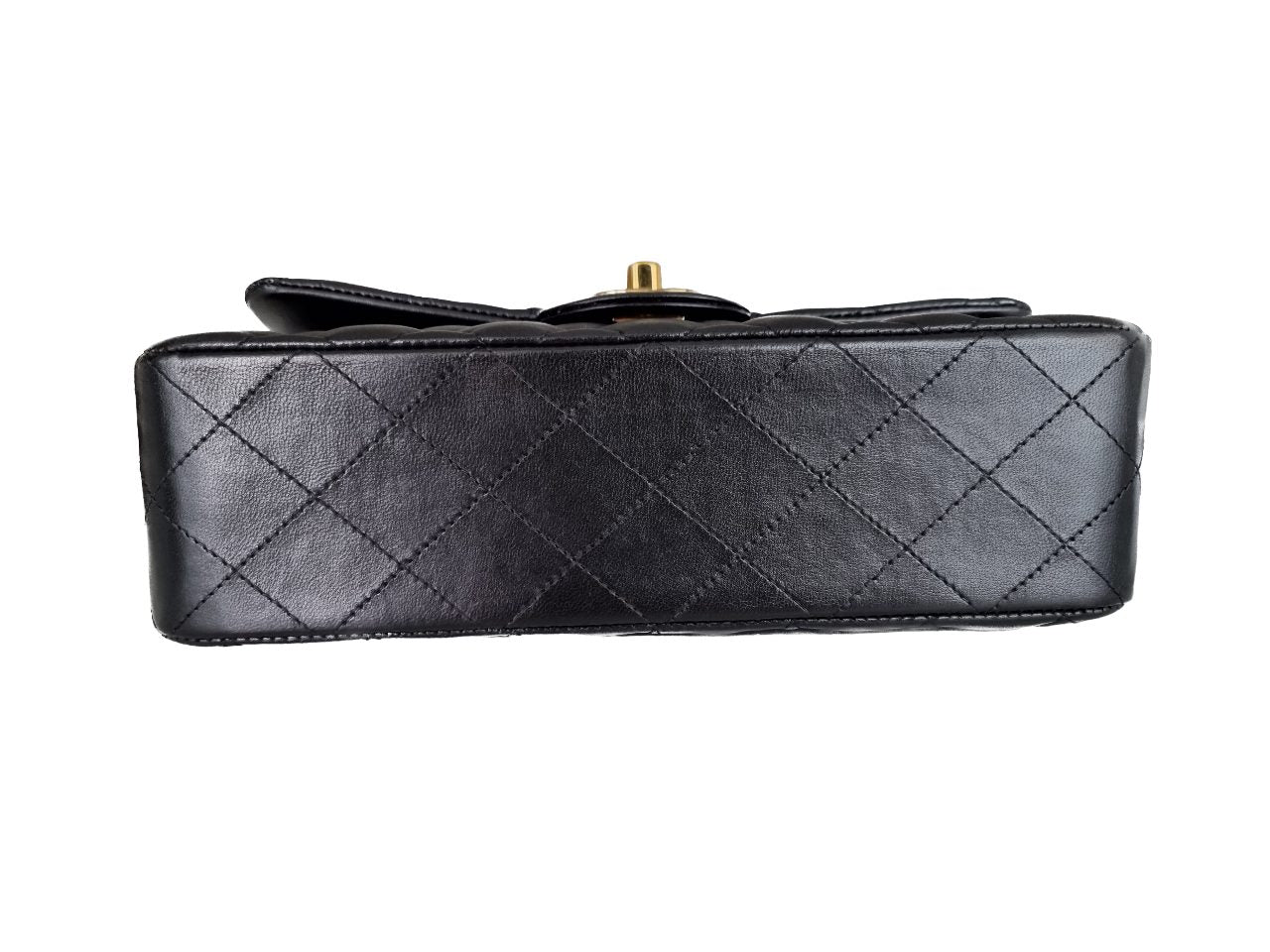 Chanel Small Classic Double Flap - Schwarz - Lammleder mit Hardware in Gold