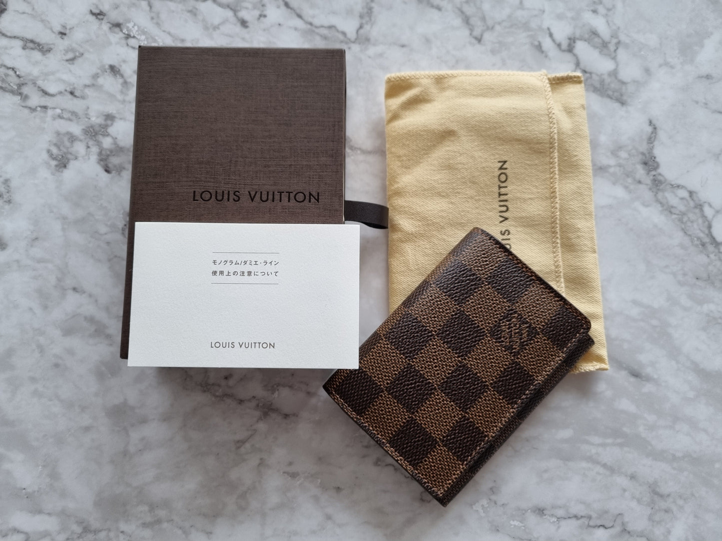 Auth Louis Vuitton Damier Ebene Enveloppe Cartes De Visite Card Case  9C260280n - Tokyo Vintage Store